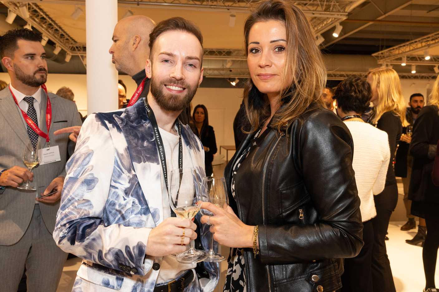 Tristan Muller and Sophie Dourlent (Datafab/Alteca) at the Paperjam Club’s “Let's Taste: Caviar & Champagne” event at Smets Concept Store on 14 November 2024. Photo: Eva Krins/Maison Moderne