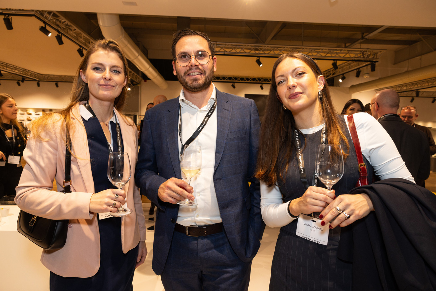 Louise Bache (Taleo), Jérôme Terrana (Proximus) and Caroline Gognies (Taleo) at the Paperjam Club’s “Let's Taste: Caviar & Champagne” event at Smets Concept Store on 14 November 2024. Photo: Eva Krins/Maison Moderne
