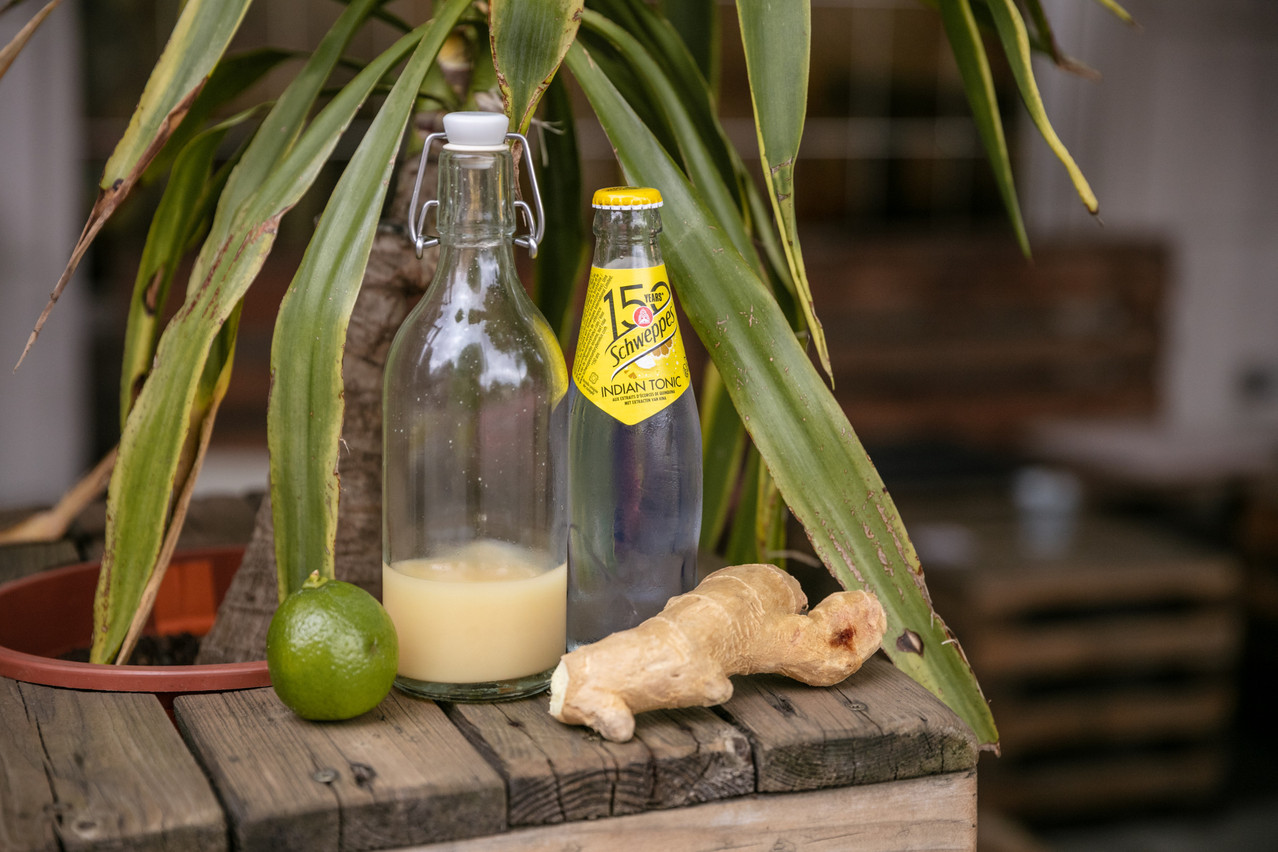 The key to Sonia's explosive cocktail: a well-infused gin with fresh ginger! (Photo: Romain Gamba/Maison Moderne)