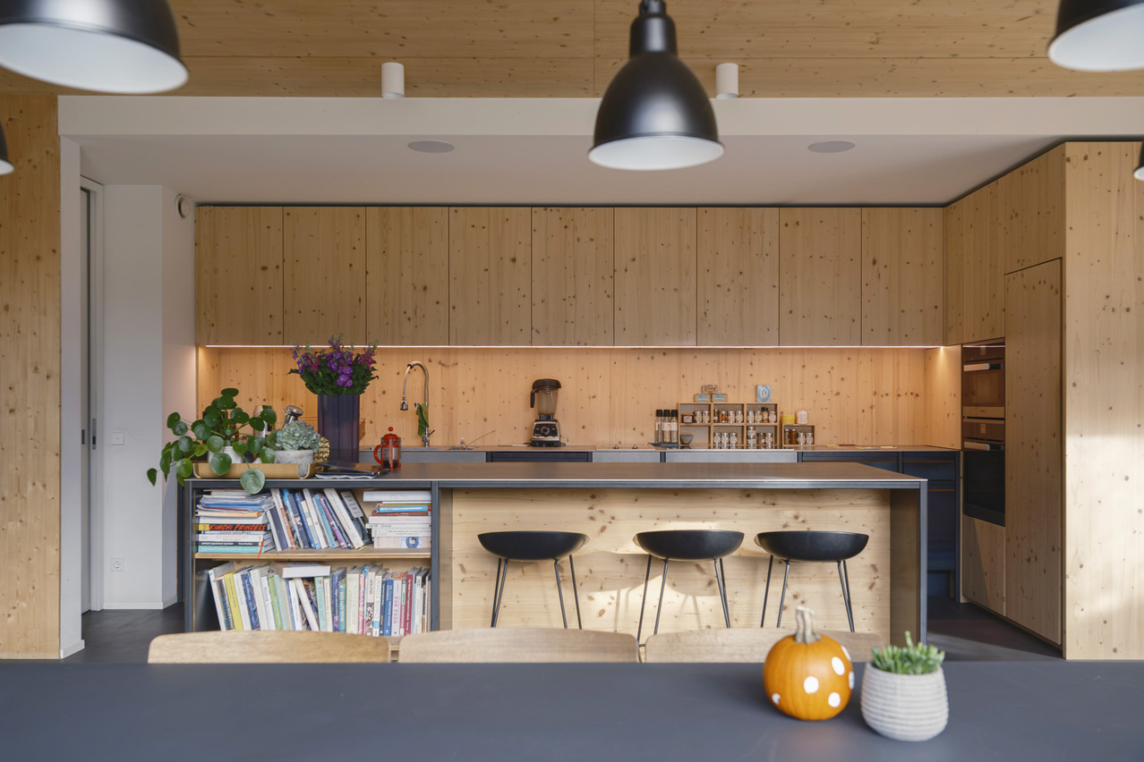 Karin designed her all-wood home with architect Claudine Arend and joiner-contractor Norbert Brakonier. (Photo: Jan Hanrion/Paperjam)