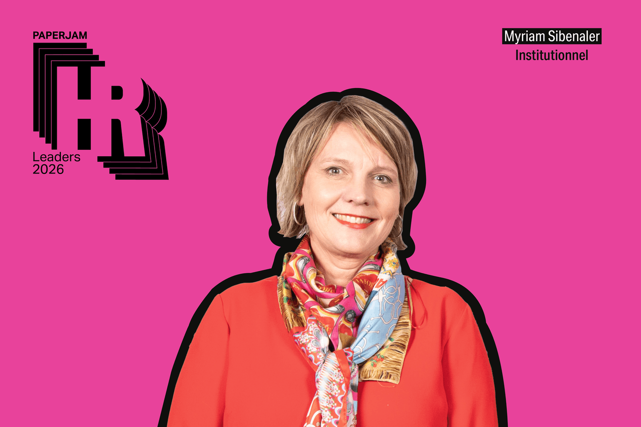 Myriam Sibenaler, head of human resources at ABBL, is a finalist in the HR Leaders of the Year 2026 contest in the institutional category.  (Photomontage: Paperjam)