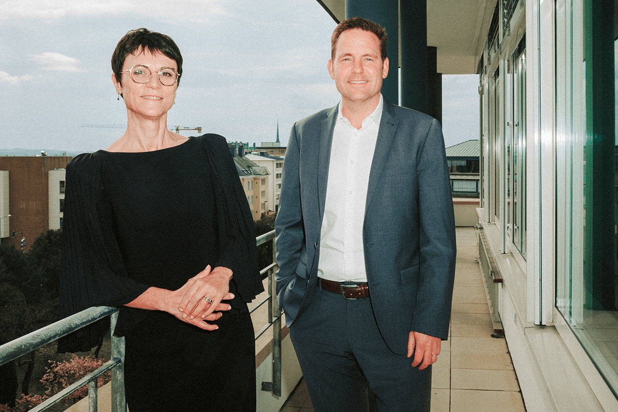 Sophie Dupin and Yves Elvinger, Partners at Elvinger Hoss Prussen Photo : Julian Pierrot / Paperjam