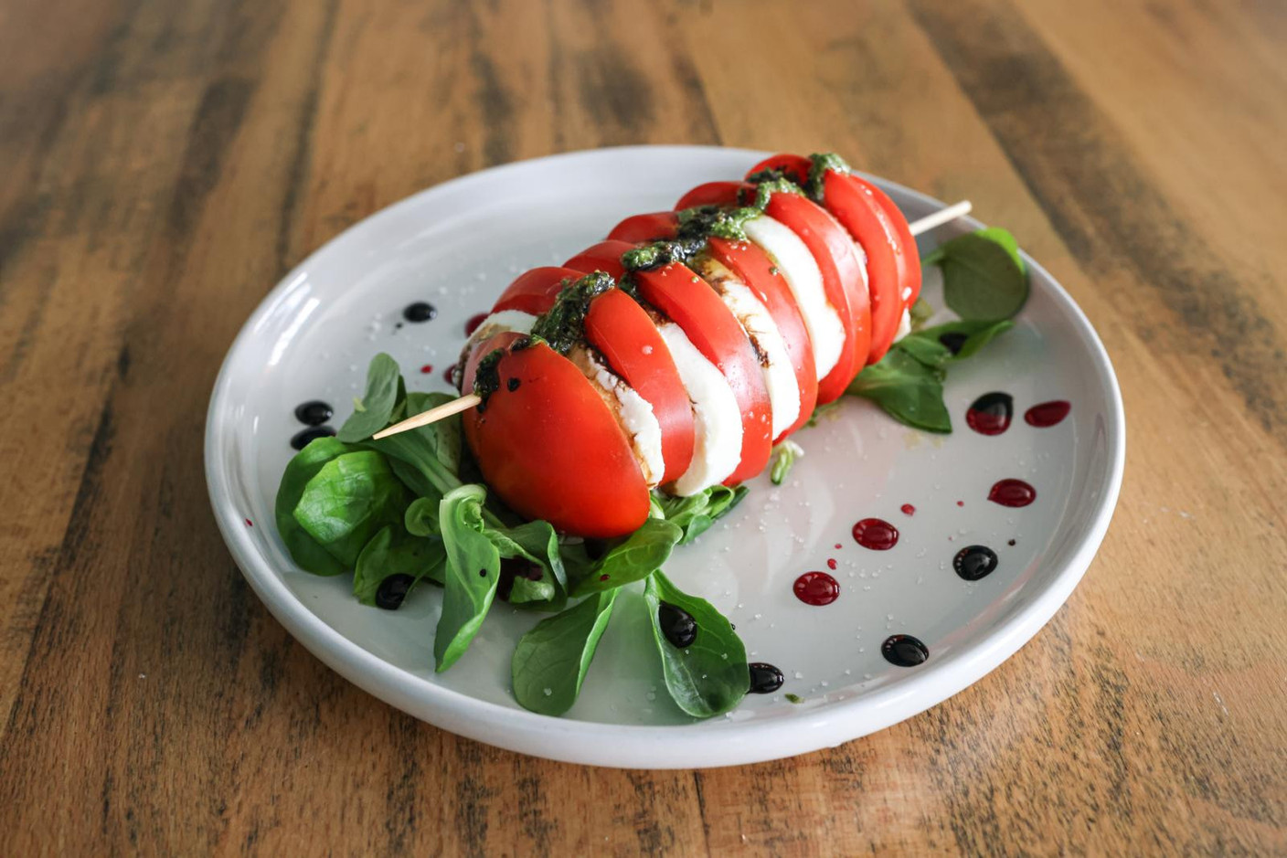 the most refreshing dishes on the menu, kicking off with a colourful Italian starter of tomato mozzarella pesto Marie Russillo (Maison Moderne)