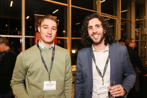 Matthieu Davreux (Future is Data) and Maxime Lissmann (Buro Partner Luxembourg) at the Generation Z 10×6 event on Tuesday 28 November 2023. Photo: Marie Russillo / Maison Moderne
