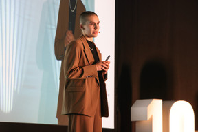 Mara Kroth (GoldenMe) was one of the 10 speakers at the Generation Z 10×6 event on Tuesday 28 November 2023. Photo: Marie Russillo / Maison Moderne
