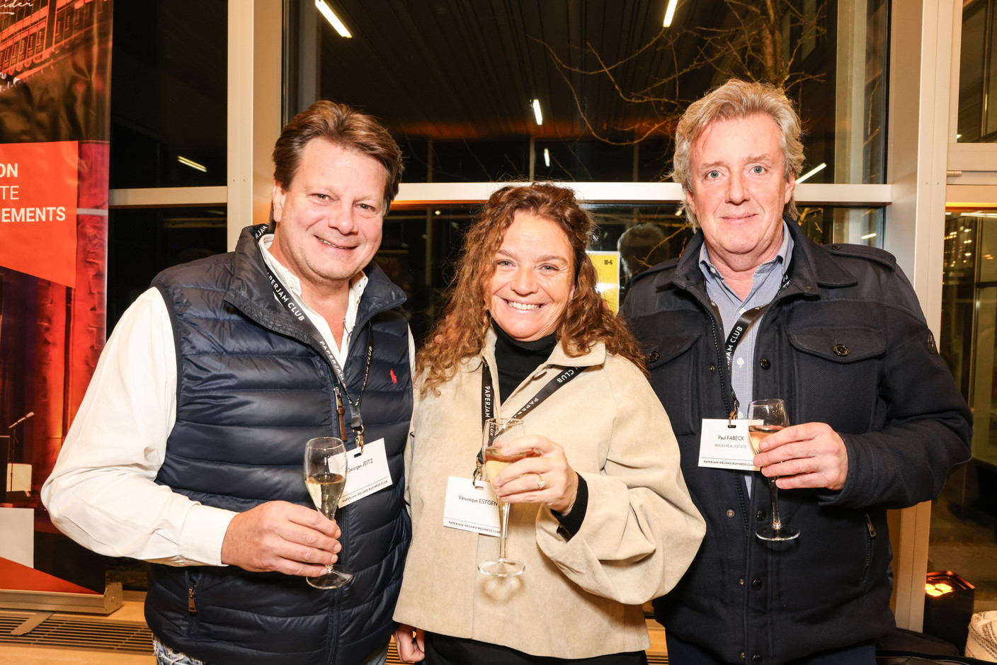 Georges Jeitz, Véronique Estgen and Paul Fabeck (Bricks Real Estate) at the Generation Z 10×6 event on Tuesday 28 November 2023. Photo: Marie Russillo / Maison Moderne