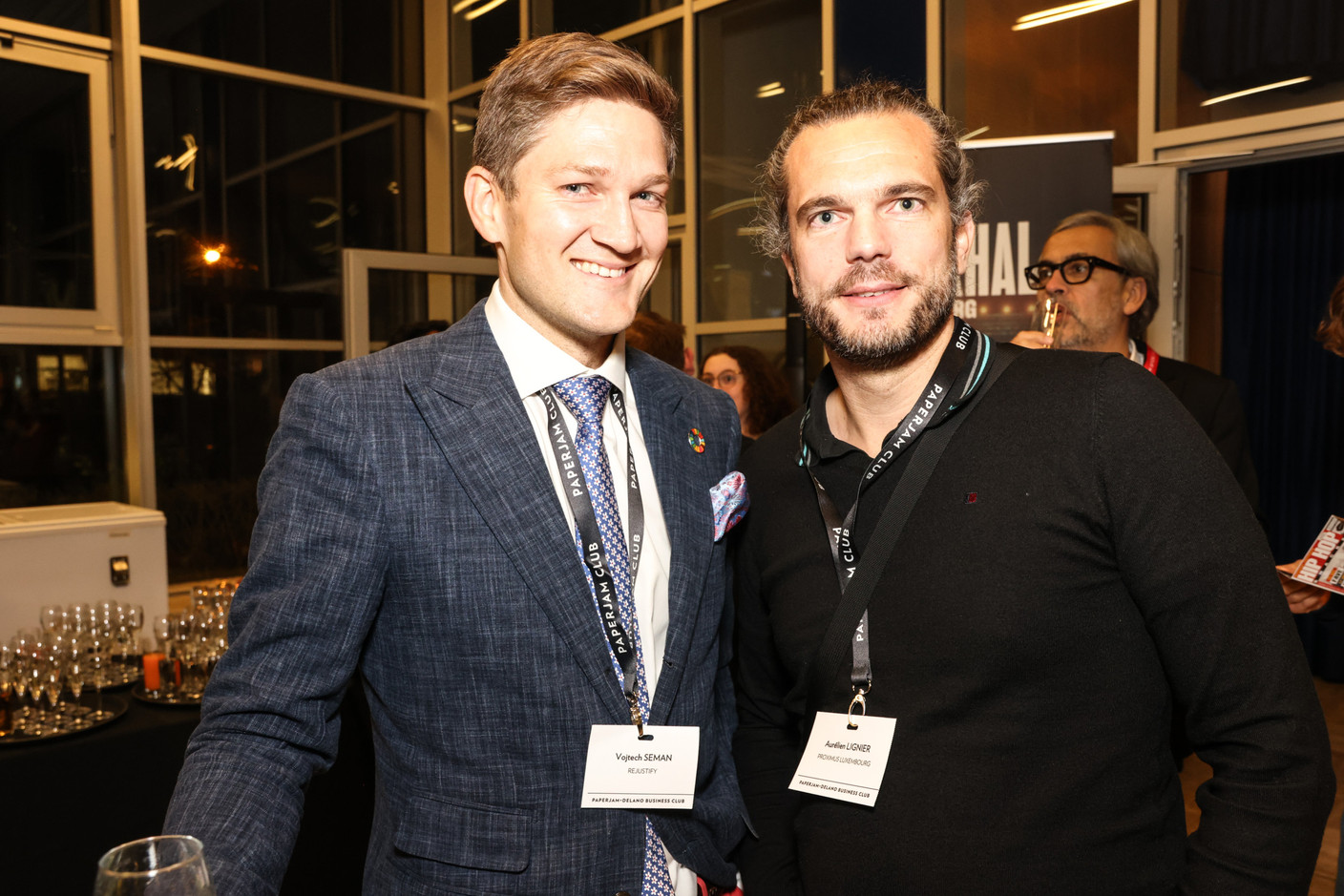 Vojtech Seman (Rejustify) and Aurélien Lignier (Proximus Luxembourg) at the Generation Z 10×6 event on Tuesday 28 November 2023. Photo: Marie Russillo / Maison Moderne