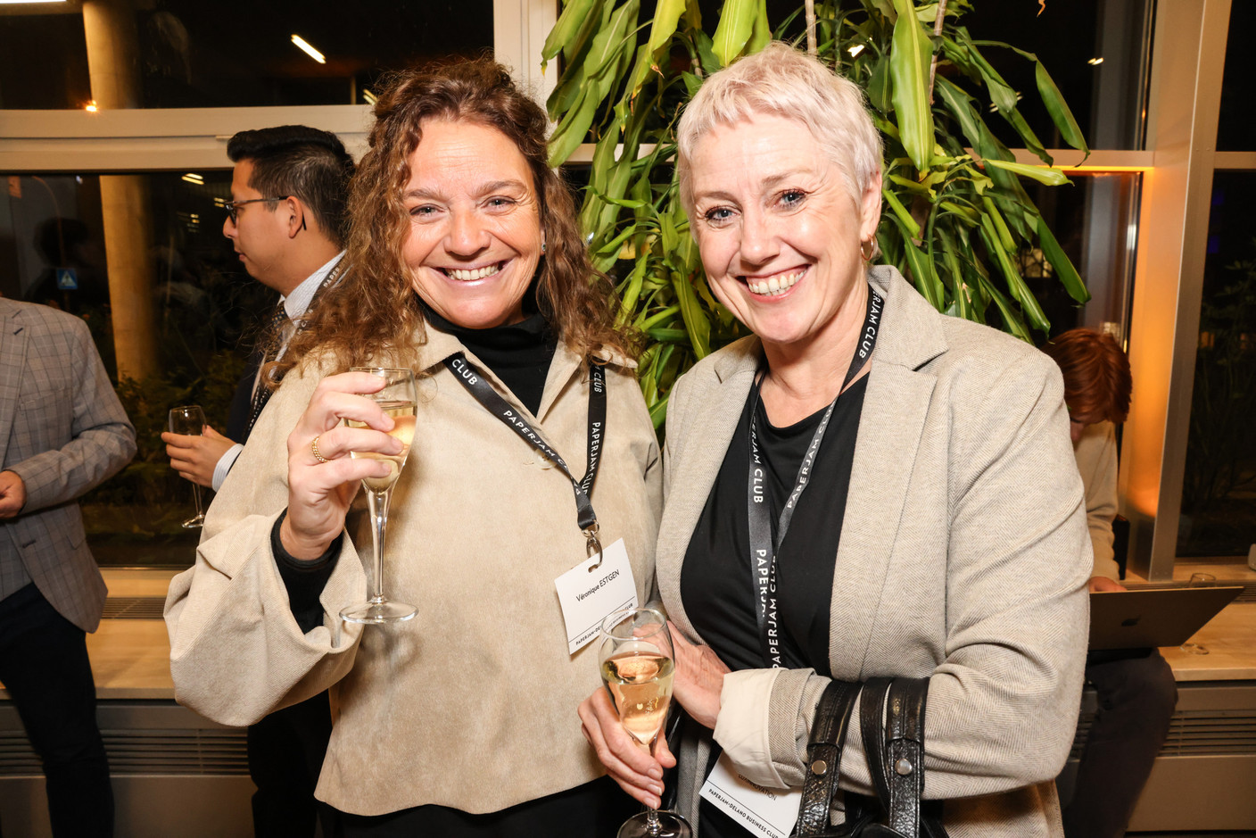 Véronique Estgen and Sasha Baillie (Luxinnovation) at the Generation Z 10×6 event on Tuesday 28 November 2023. Photo: Marie Russillo / Maison Moderne