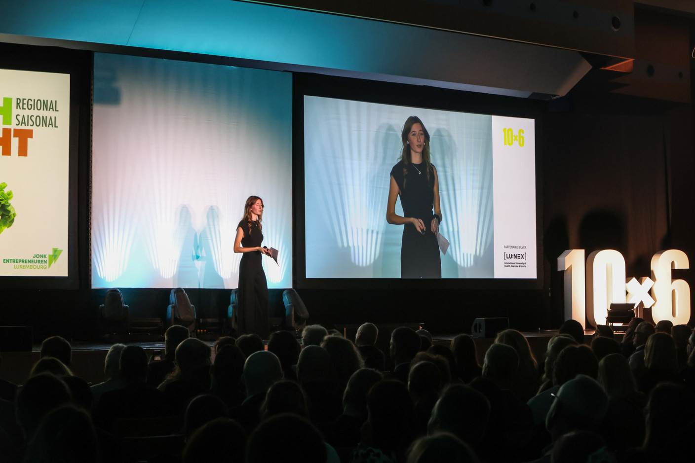Clémentine Offner (FrëschKëscht) was one of the 10 speakers at the Generation Z 10×6 event on Tuesday 28 November 2023. Photo: Marie Russillo / Maison Moderne