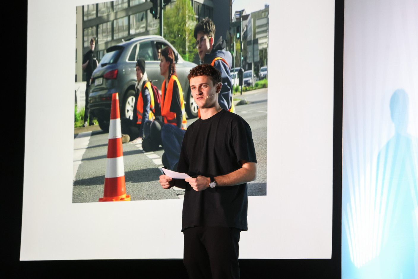 Louis Loschetter (Skandal Agency) was one of the 10 speakers at the Generation Z 10×6 event on Tuesday 28 November 2023. Photo: Marie Russillo / Maison Moderne