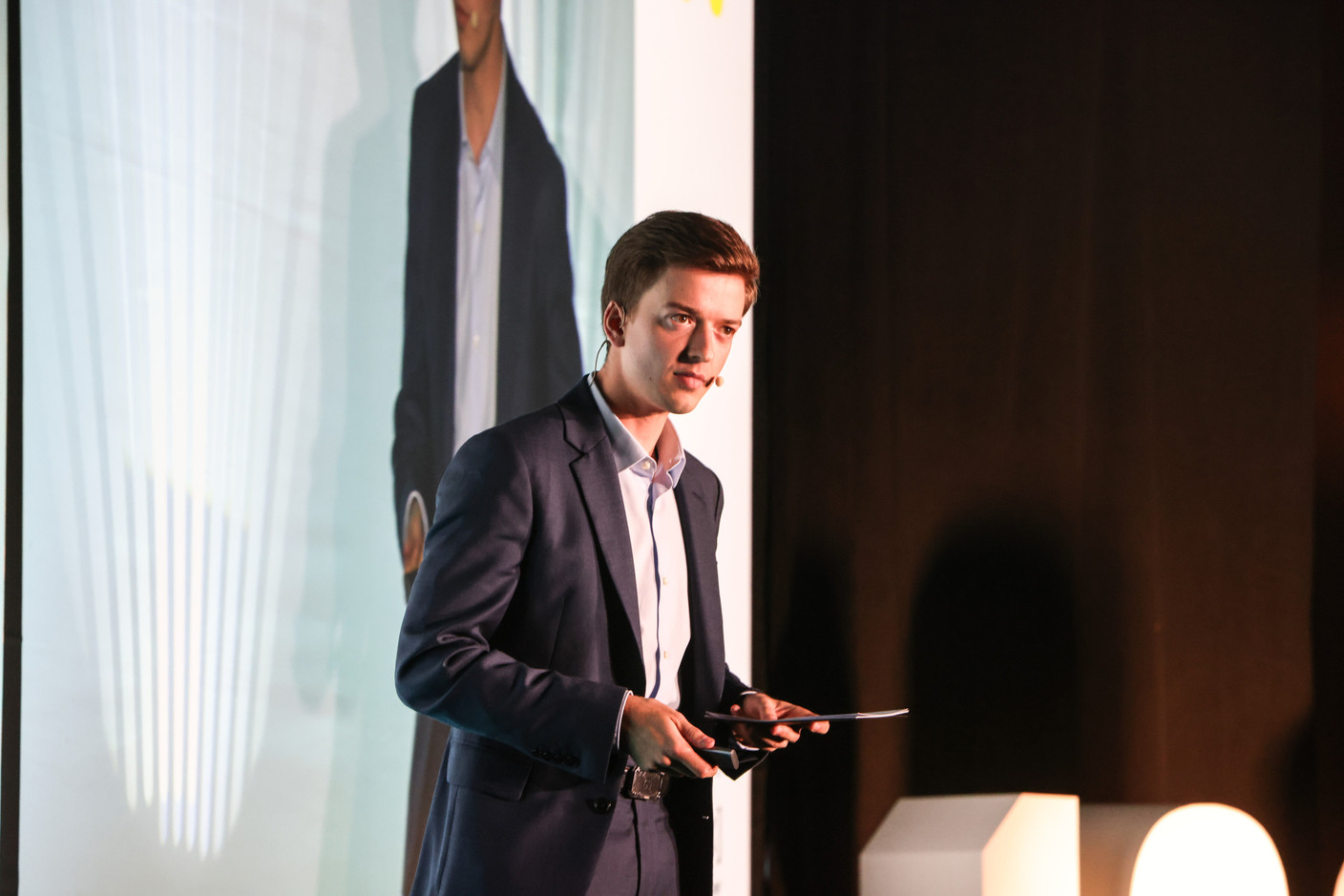 Alexandre Roderich (Goosty) was one of the 10 speakers at the Generation Z 10×6 event on Tuesday 28 November 2023. Photo: Marie Russillo / Maison Moderne