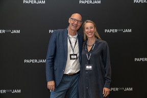 Micha Bunusevac (Bunuševac Micha Design Studio) and Valérie Ghanimé (Ghanimé Events Unlimited). (Photo: Janel Studio/Paperjam)