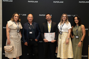 Sabah Seguer (Human Talent Luxembourg), Jacques Valckenaere (Nextpharm), Mikaël Spezzacatena (Paperjam Club), Hanane Belhadjoudja (Data Mind Solutions) and Touria Saouti (Portago). (Photo: Janel Studio/Paperjam)