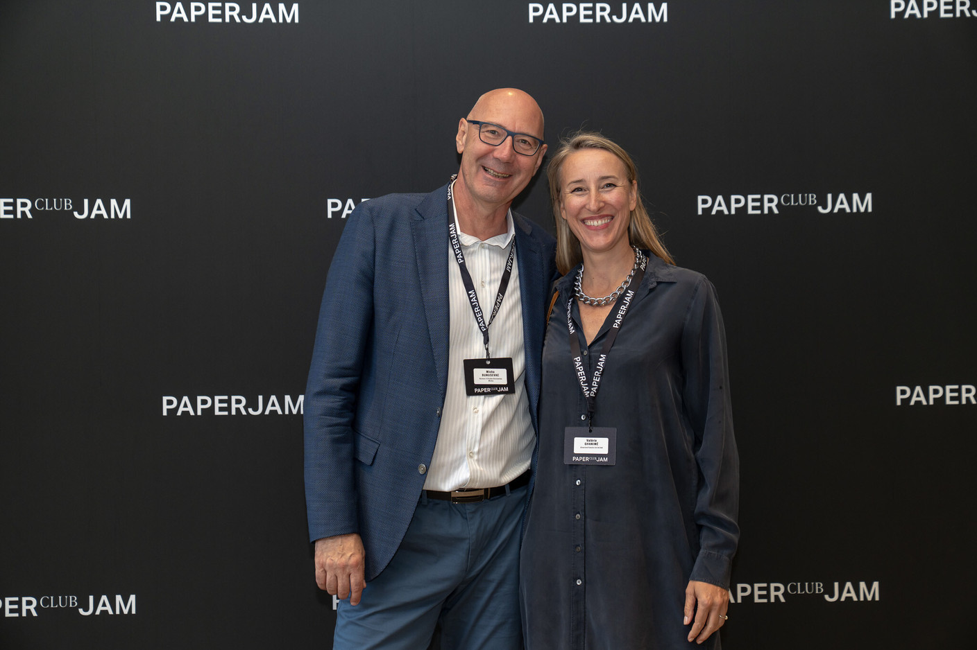 Micha Bunusevac (Bunuševac Micha Design Studio) and Valérie Ghanimé (Ghanimé Events Unlimited). (Photo: Janel Studio/Paperjam)