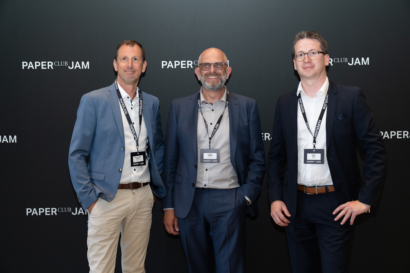 Jean-Philippe Lasalle (Smart-IT), Daniel Herman (Luxmotor) and Virgile Raby (Selkea). (Photo: Janel Studio/Paperjam)