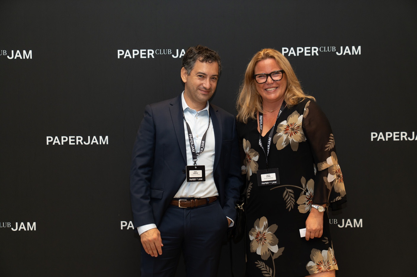 Samir Hamdani (Compass Group Luxembourg) and Sonia Debas (Eurest Luxembourg). (Photo: Janel Studio/Paperjam)