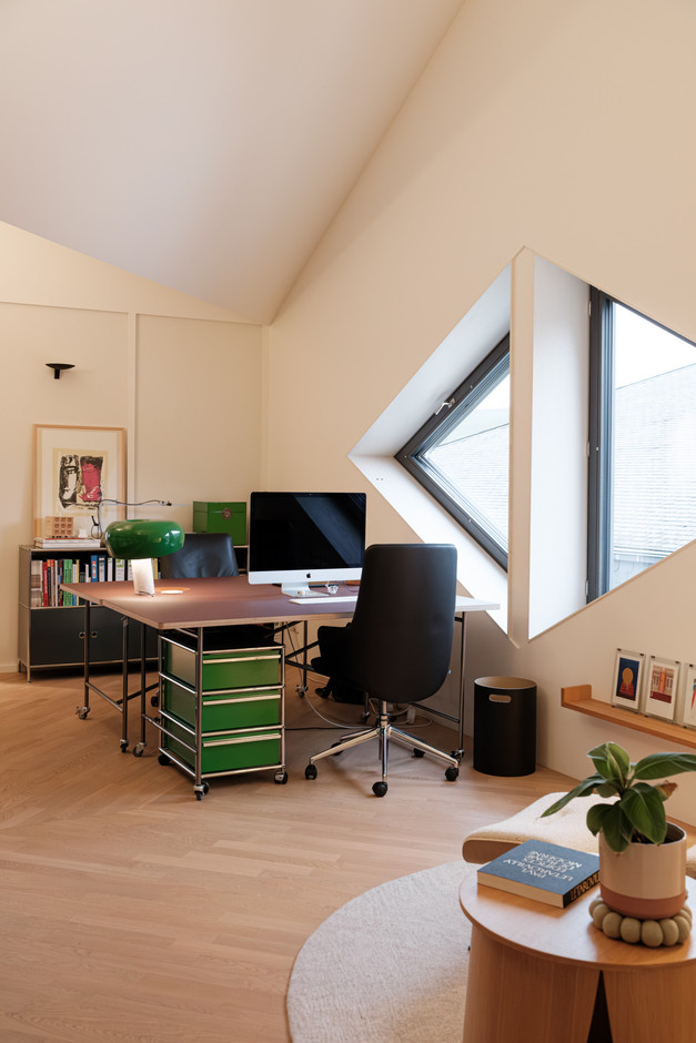 All the rooms, of the same size, can be modulated without load-bearing walls: flexibility as a central principle. (Photo: Patricia Pitsch / Paperjam)