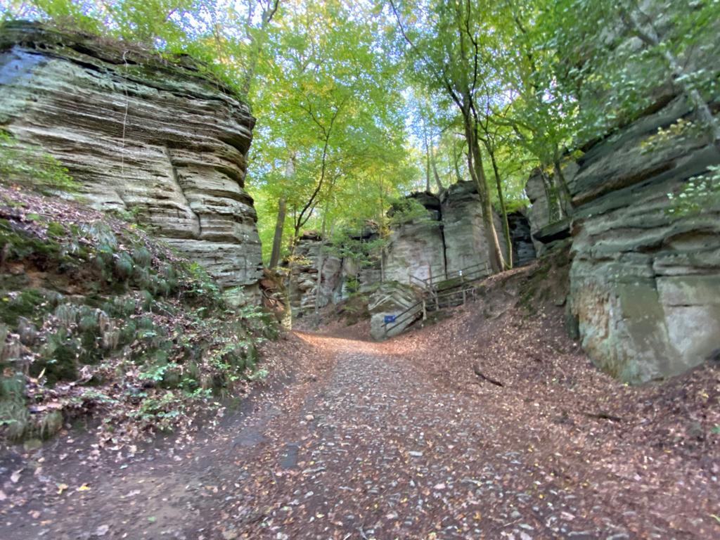 The smooth, weather-worn trails between impressive rock formations in the Mullerthal region are a real thrill JR