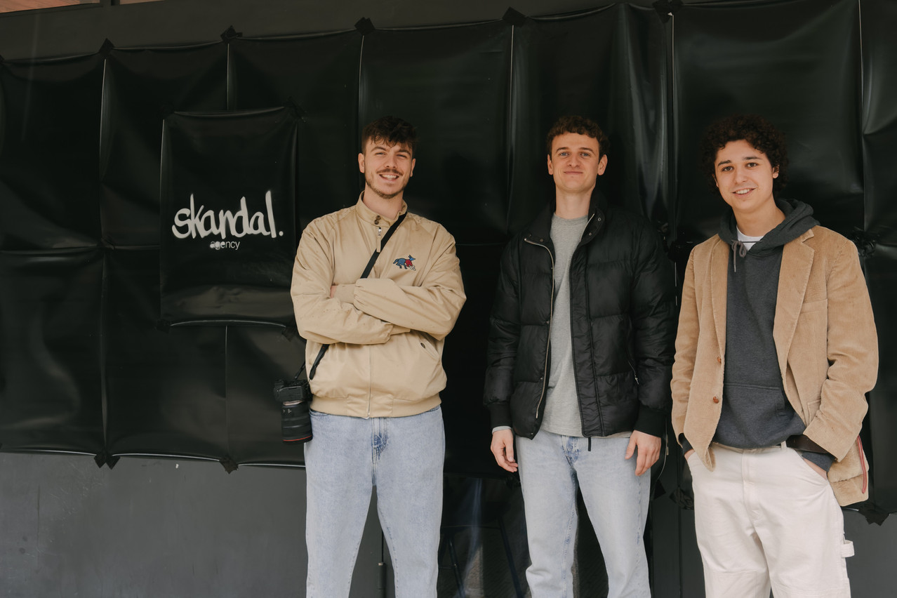 Valentin Dufour, Louis Loschetter and Davide Sorvillo: “Skandal Agency aims to bring big city marketing to Luxembourg, providing local businesses with innovative marketing solutions.” (Photo: Skandal Agency)