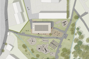 Site plan of the play area. Illustration: WW+ Architektur + Management