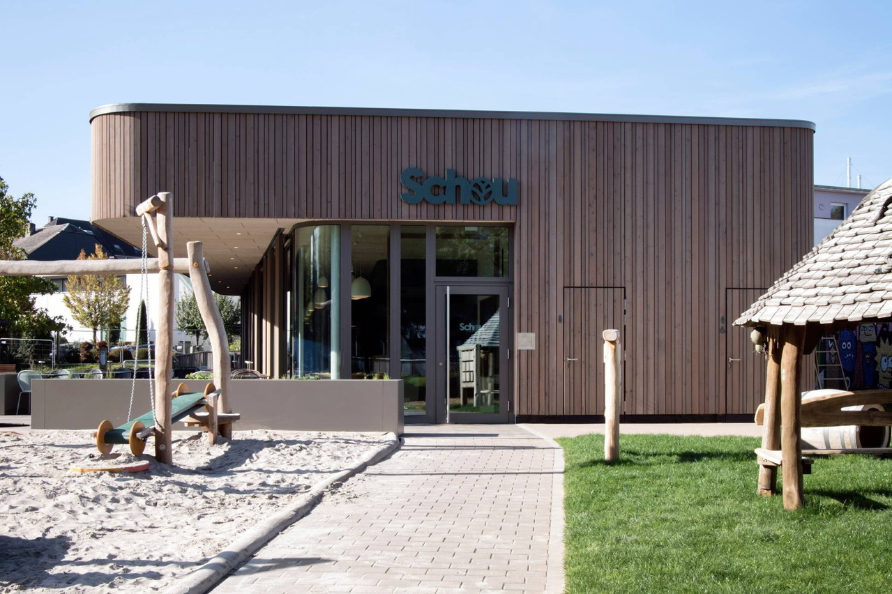 The new pavilion features a restaurant called “Schou.” Photo: Linda Blatzek