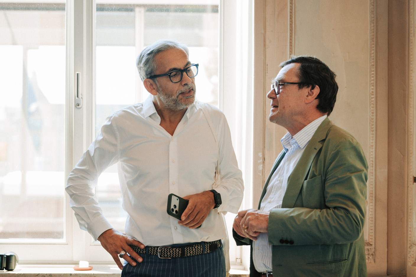 Mike Koedinger (Paperjam) and Wladimir de Kéchilava (Yours). Photo: Julian Pierrot/Paperjam