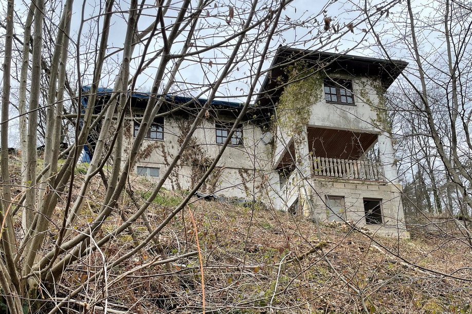 This is the abandoned ruin that Horsburgh and his partner are going to tear down and replace with a modern, wooden house. Photo: Kristian Horsburgh