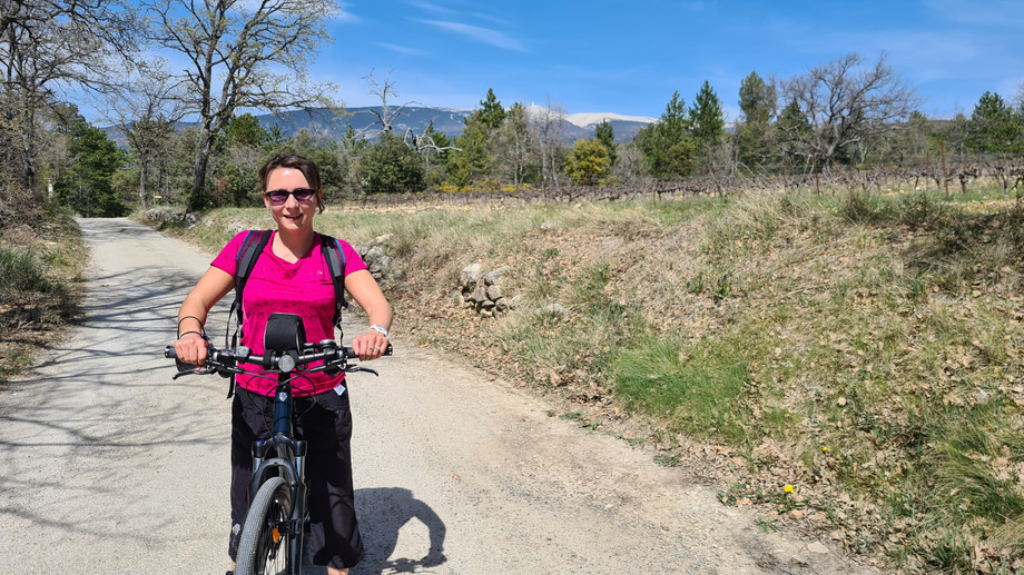 Belgian national Catherine Kurzawa is pictured cycling on holiday Catherine Kurzawa