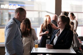Floriane Billy (Indosuez Wealth Management) on the right. (Photo: Jan Hanrion/Paperjam)