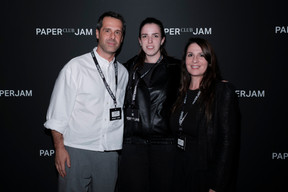 Jean-Michel Cavalli, Clara Breme and Lucie Barberini-Haas (Chamber of Commerce). (Photo: Jan Hanrion/Paperjam)