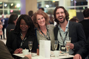 Mombaya Kimbulu (Moventum), Cathelijne Wildeboer and Emanuele Scibilia (Revantage). (Photo: Jan Hanrion/Paperjam)