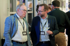 Johan Bierebeeck (GraydonCreditsafe Luxembourg) and Tim Beyers (TB Management Services). (Photo: Jan Hanrion/Paperjam)
