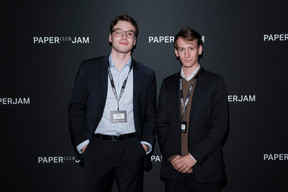 Xavier Schwoerer (Banque de Luxembourg) and Antoine Perret de Cazanove (University of Luxembourg). (Photo: Jan Hanrion/Paperjam)