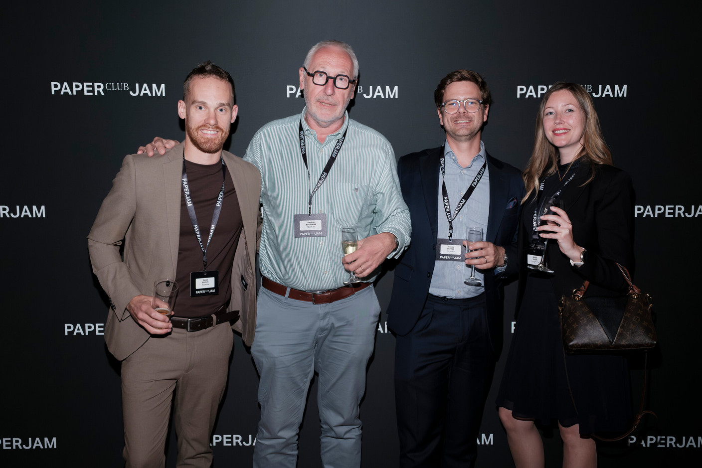 Steven Boulot (Rétromobile), Stephan Borreman (You and Eye), Antoine Depoux (Heal on Site) and Aurore Jurga (Belair Psychology Practice). (Photo: Jan Hanrion/Paperjam)