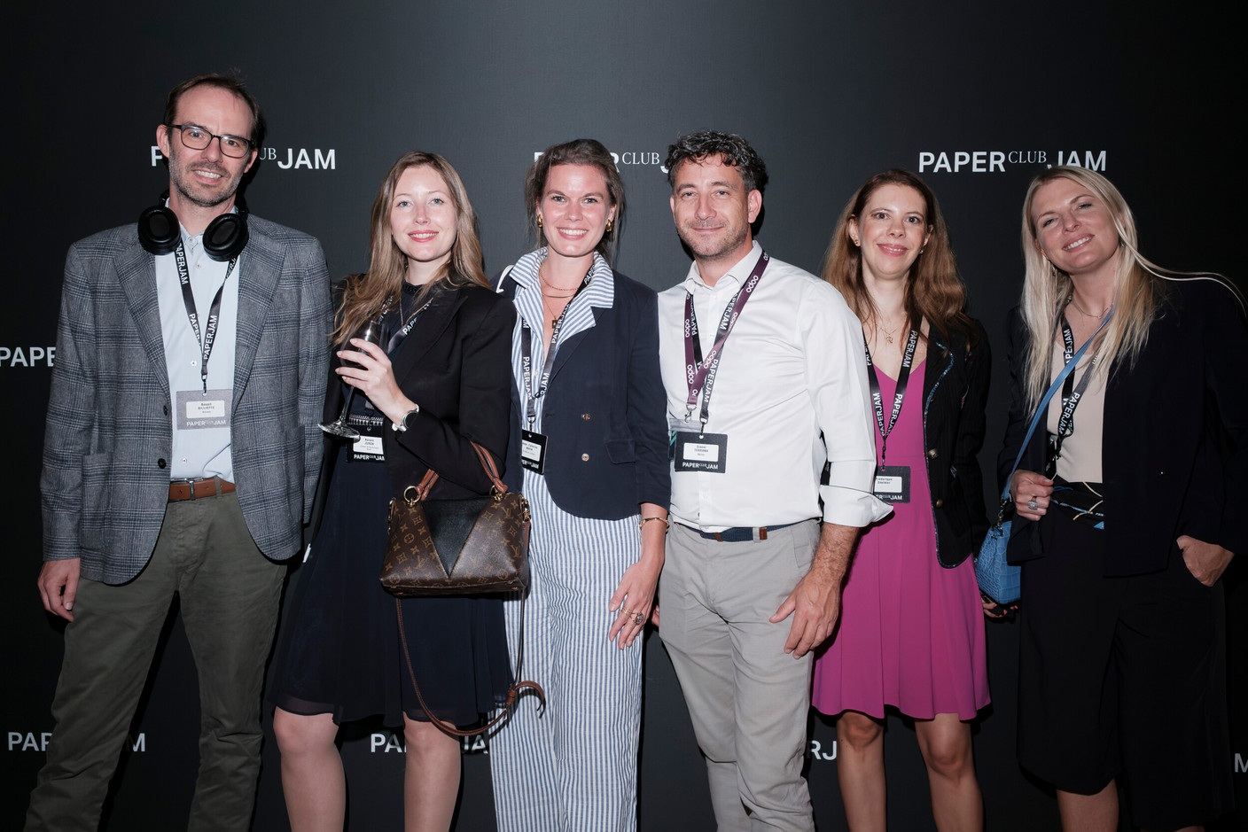 Benoit Billiotte (Adveez), Aurore Jurga (Belair Psychology Practice), Anne-Catherine Marin (De Belsch Traiteur), Gianni Terrana (Nalios), Frédérique Davister and Catherine Warnotte (Sedna Capital). (Photo: Jan Hanrion/Paperjam)