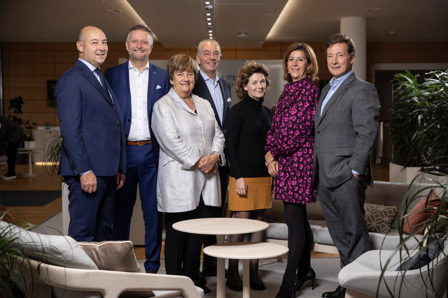 The Top 100 jury (from left to right): Philippe Seyll, Georges Bock, Michèle Detaille, Bob Kneip, Patrizia Luccheti, Nadia Manzari and Nicolas Mackel.  (Photo: Guy Wolff/Maison Moderne)