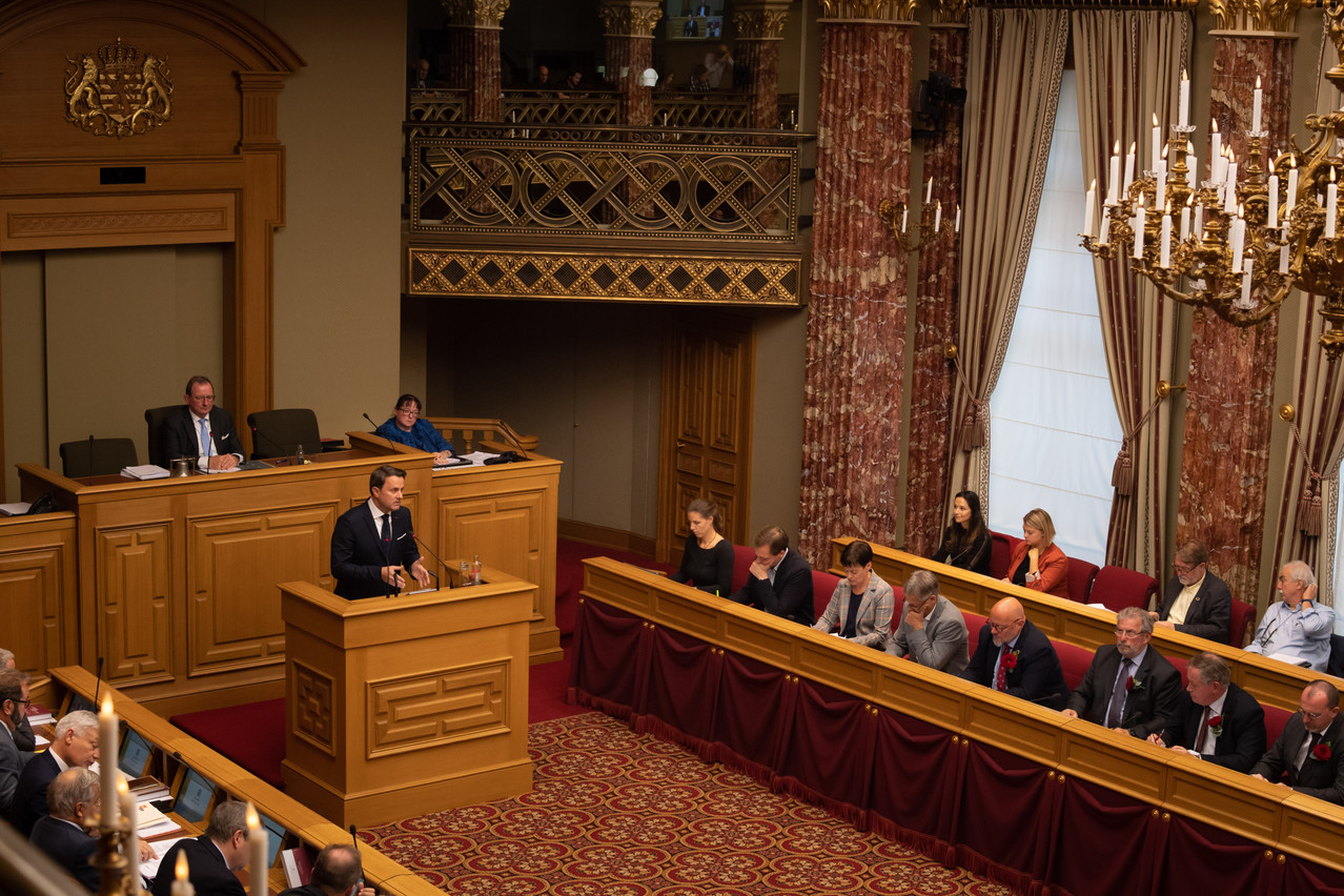 Le dernier discours sur l’état de la Nation tenu par Xavier Bettel (DP) à la Chambre des députés s’était déroulé à l’automne 2019. (Photo: Archives/Nader Ghavami)