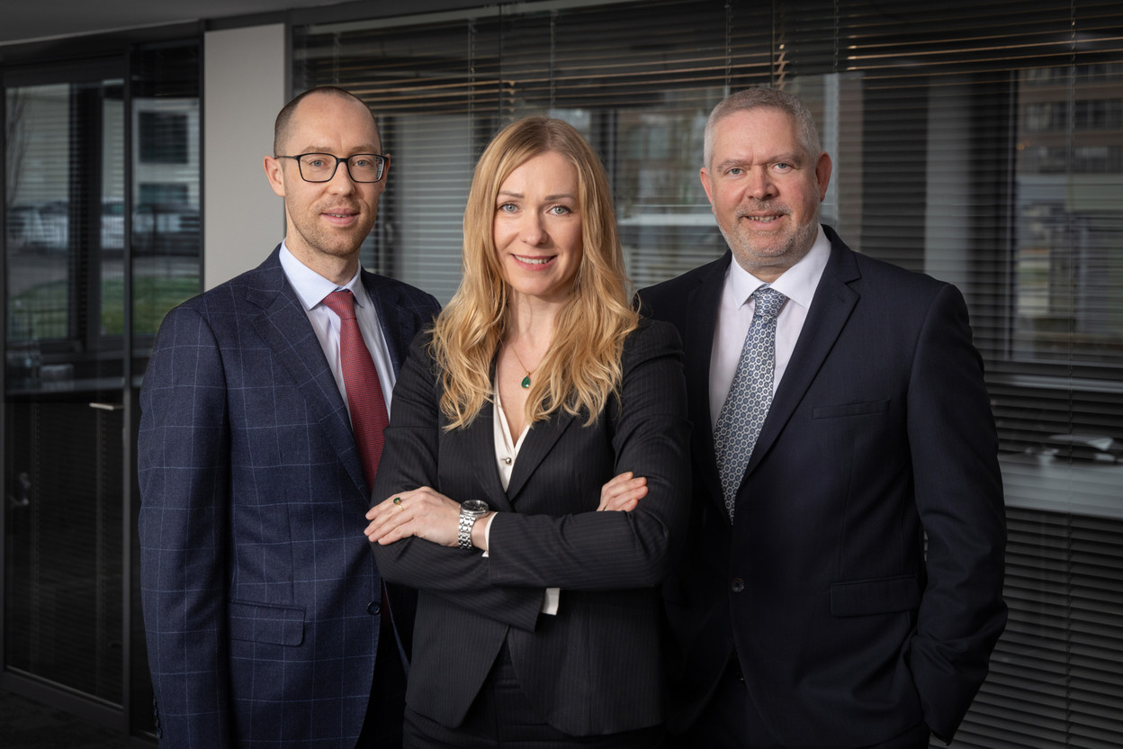 Philippe Ney, partner in the Employment and Social department, Renata Jokubauskaite, partner in the Corporate, Banking, and Finance practice group & François Collot, new Managing Partner, and partner in the Real Estate and Construction department at Kleyr Grasso Credit: Kleyr Grasso