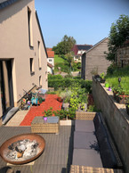 The completed deck and elevated garden, ready for warm (and cooler) weather enjoyment. Photo provided by Luis Faustino