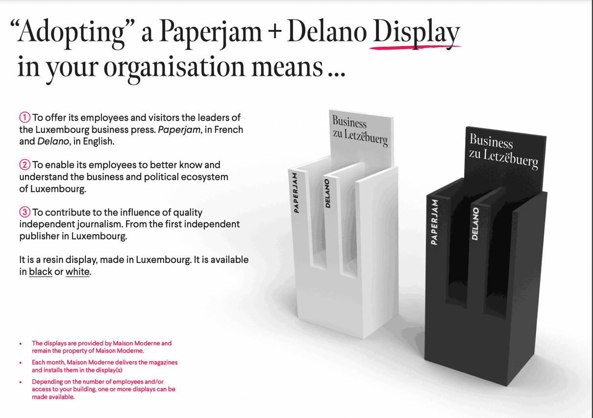 How to adopt a Paperjam + Delano Display Maison Moderne