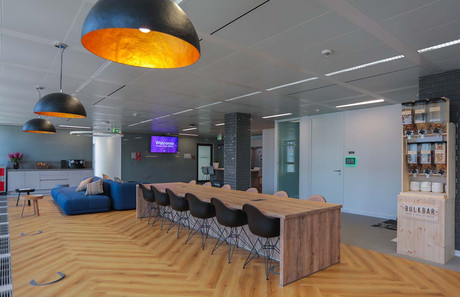 Ici, un «us space», pour les échanges informels entre collègues dans les nouveaux locaux d’Accenture au Findel. (Photo: Accenture)