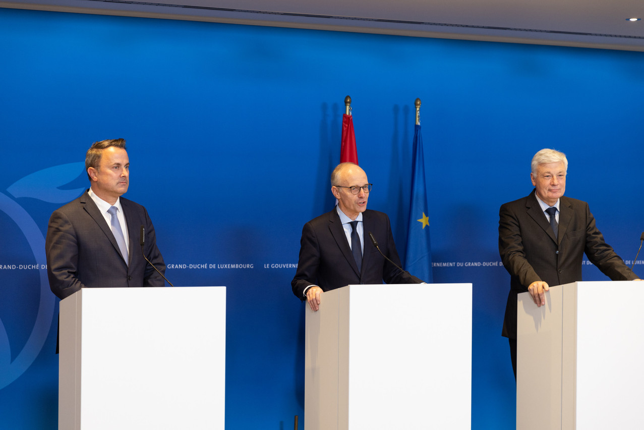 CSV et DP ont trouvé un accord sous la présidence de Luc Frieden. (Photo: Romain Gamba/Maison Moderne)