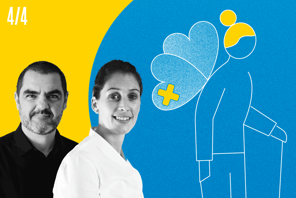 Jérôme Untereiner, responsable activités infirmeries résidences. Kim Thies, responsable activités résidences et service bien-être.  Maison Moderne