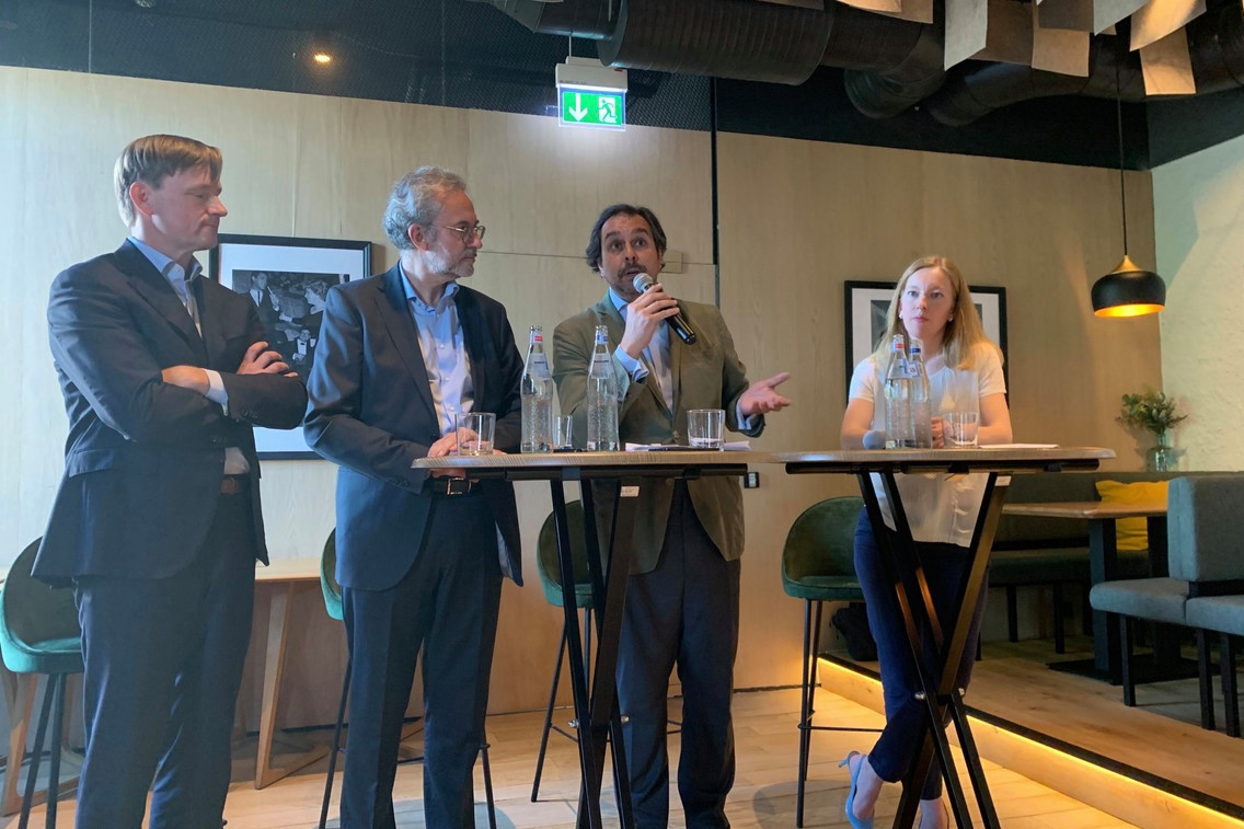 Delano attended the roundtable talk “Unleashing the Impact: exploring the multi-faceted world of impact investing throughout the different stages of PE” hosted by the CAIA Luxembourg Chapter in Luxembourg on 12 June 2023. Pictured (l.t.r.): Jean-Baptiste Oldenhove, founder of Estari Group, Patrick Goodman, co-founder of Innpact, Thomas Geneton, co-founder & managing partner of the BOWI! private equity fund and Clarisse Leduc, institutional relationship manager, EIF. Photo: CAIA