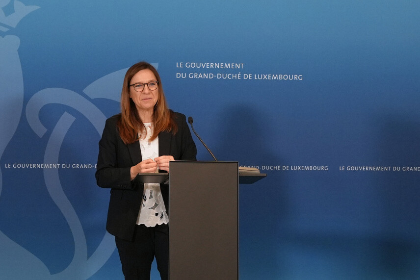 Stéphanie Obertin, Minister for Digitalisation, presenting the new features of Guichet.lu on Monday 6 July 2026. (Photo: MinDigital)