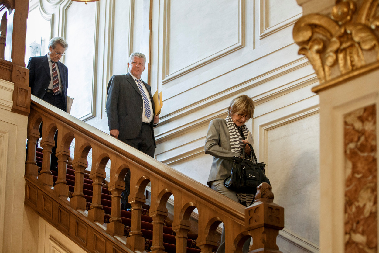 Roy Reding (centre), pictured here in 2017, is being prosecuted for alleged real estate fraud. His lawyer said the charges are politically motivated. Library photo: Maison Moderne