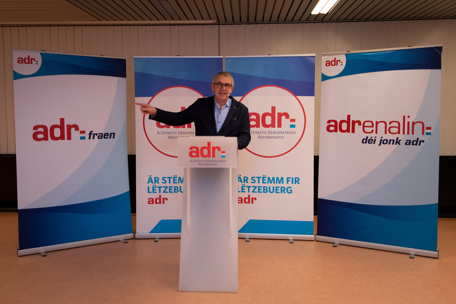 ADR's president Jean Schoos during a speech in 2020. Photo: Nader Ghavami, archive