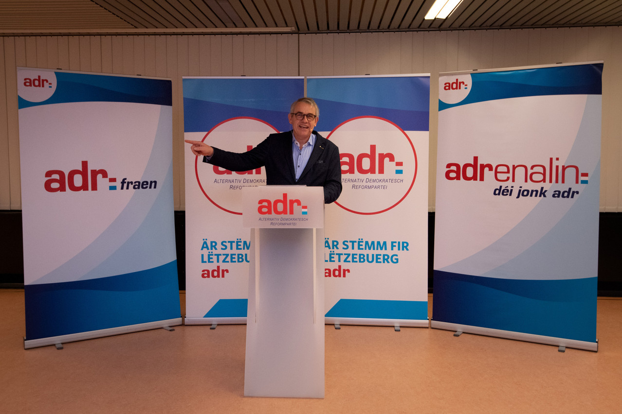 ADR's president Jean Schoos during a speech in 2020. Photo: Nader Ghavami, archive