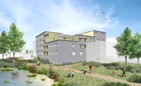 On 8 July, the Fonds du logement and the City of Esch-sur-Alzette broke ground on the new residential development comprising 22 affordable homes in the ‘Wunnen am Park’ neighbourhood. (Photo: Fonds du logement)