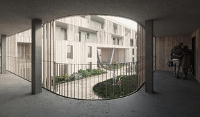 The project forms part of the development of the Wunnen am Park neighbourhood, which is set to provide nearly 900 homes. (Photo: Fonds du logement)
